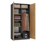 Malwa Sd-90 Anthracite Artisan Wardrobe - Image 2