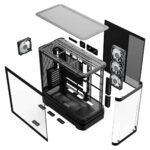 Modecom Volcano AQ200 Gaming Midi Tower Computer Case with Side Window Black - Image 3