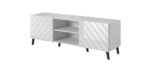RTV cabinet ABETO 150x42x52 white/white glossy - Image 2