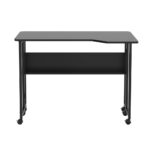 Maclean Folding Desk/Table  Black  Mobile  100x73 cm  max. 50 kg  Angled  L-Shaped  MC-126 L/B - Image 12