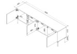 Cama INSERTO 3D1W TV cabinet 190x40x61.5 cashmere + LED - Image 7