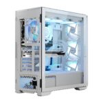 Modecom Horizon Flow Gaming Midi Tower Computer Case with Side Window and RGB Lighting White - Image 4