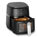 Philips 2000 series NA221/00 fryer Single 4.2 L Stand-alone 1500 W Hot air fryer Black  Silver - Image 3