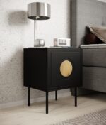 Bedside table 2 pcs. PALAZZO 44.5x40x59 black + oak craft - Image 3