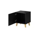 Bedside Tables Pafos Wooden Black 2 Pieces 45x40x51cm - Image 2