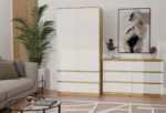 M6 MALWA CHEST OF DRAWERS 120 CM 6 DRAWERS OAK ARTISAN/WHITE - Image 4
