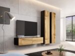 Cama full cabinet VIGO '180' 180/40/30 black/wotan oak - Image 4