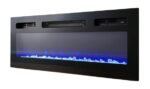 RTV EVA cabinet with electric fireplace 180x40x52 cm white/gloss white - Image 7