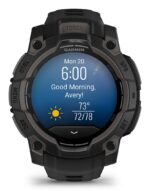 Garmin Instinct 3 AMOLED Aluminium 45mm Waterproof Smartwatch with Heart Rate Monitor (Black with Black Band) - Image 9
