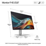 HP Series 7 Pro 724PF IPS Monitor 23.8" FHD 1920x1080 with Response Time 5ms GTG - Image 4