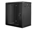 Lanberg WF01-6412-10B Wall Mounted Rack Cabinet 12U 60x45x64cm Black WF01-6412-10B - Image 2