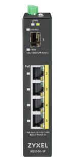 Zyxel RGS100-5P Unmanaged L2 PoE Switch with 4 Gigabit (1Gbps) Ethernet Ports and 1 SFP Port - Image 3