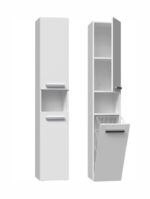 Bathroom cabinet NEL III 31x30x174 cm  matt white - Image 2