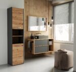 Topeshop S40 ANTRACYT/ARTISAN bathroom storage cabinet - Image 2