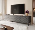RTV cabinet ABETO 200x42x52 graphite/gloss - Image 2