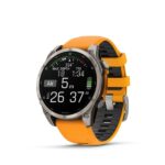 Garmin Fenix 8 Titanium 47mm Waterproof Smartwatch with Heart Rate Monitor (Sapphire, Titanium With Spark Orange/Graphite Silicone Band) - Image 4