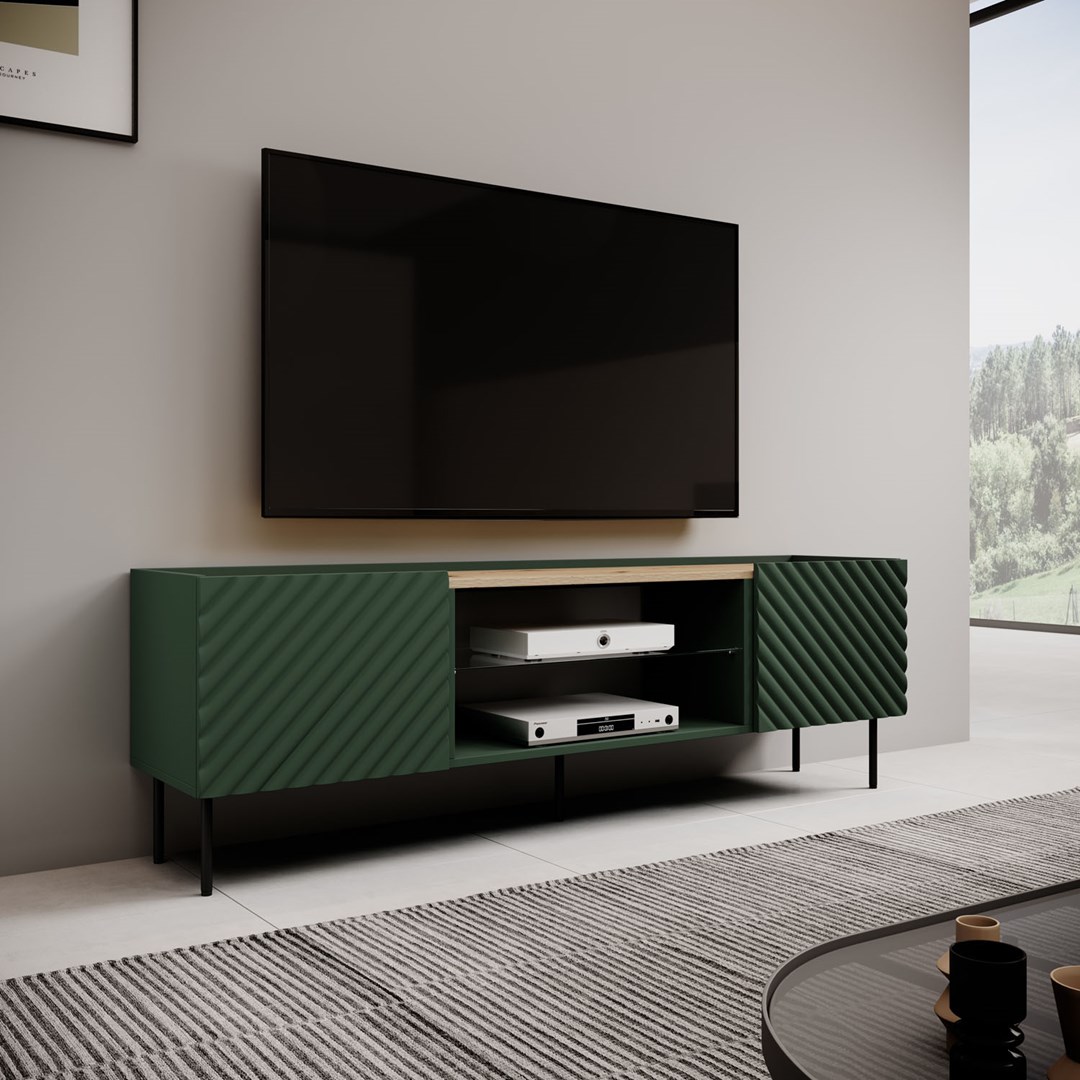 EF ONDA RTV cabinet 180.5x40xH58.39 green (standing or wall mounted) - Image 1