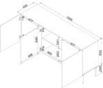 Cama Chest of drawers ISLA 150.5x40x75 matte black - Image 3