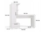 Cosmo Desk + Bookcase Set  White - Image 6