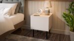 Bedside Tables Fellini Wooden White 2 Pieces 40x41x60cm - Image 3