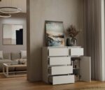 MALWA 1D5S WHITE CHEST OF DRAWERS - Image 10