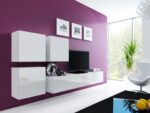 TV Stand Vigo White / White Gloss M180xD30xH40cm - Image 11