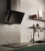 Vertical Eco Duo Glass Wall-mounted chimney hood Black - Image 3