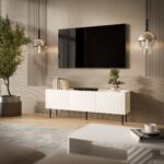 Cama LUCCA 3D TV cabinet 165x40x59 white - Image 3