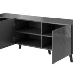 RTV cabinet ABETO 150x42x52 graphite/gloss