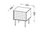 Bedside Tables Cortina Wooden Black 2 Pieces 45x40x51cm - Image 4