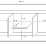 Cama TV stand SOHO 180 black/black gloss
