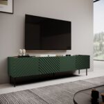 4D RTV cabinet ONDA 200x40xH54.35 green (standing or wall mounted) - Image 3