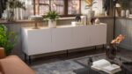 Cama FELLINI chest of drawers 200x40x70 cashmere + oiled oak top - Image 2