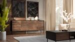 Cama 4D CORTINA chest of drawers 200x40x81 black/walnut - Image 2