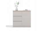 CHEST OF DRAWERS 1 DOOR 3 DRAWERS COLOUR CASHMERE - Image 4