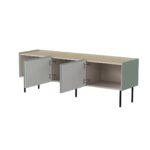 Cama FELLINI TV cabinet 150x40x52 olive + oiled oak top - Image 2