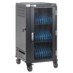 Manhattan Laptop Charging Cart/Trolley via AC Adapter (EU) 30-bay  Install device's AC Adapter (power cables) into unit  Suitable for ALL laptops (to 16 )  iPads  MacBooks  Chromebooks  other portable devices  Bays 380x30x280mm  Cabinet  Lockable - Image 4