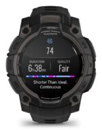 Garmin Instinct 3 AMOLED Aluminium 45mm Waterproof Smartwatch with Heart Rate Monitor (Black with Black Band) - Image 8