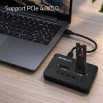 Qoltec 52366 M.2 NVMe SSD Docking Station | PCIe | USB-C | 20 Gb/s | DUAL 2 x 8TB | Offline cloning - Image 5