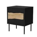 Cama INSERTO bedside cabinet  2 pcs  50x40x61.5 cm  black + LED