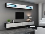 Cama Cabinet VIGO  90  full 90/35/32 black/white gloss - Image 7