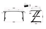 GAMING DESK HUZARO HERO 2.5 WHITE - Image 6