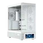 Modecom Volcano AQ500 Gaming Midi Tower Computer Case with Side Window and ARGB Lighting White - Image 2