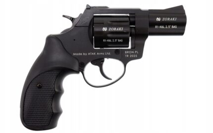 ZORAKI R1-K6L BAS alarm signal blank-firing revolver  2.5  barrel  .22 Long Blank caliber  black (R1256BMP-BAS)