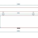 Cama TV stand TORO 158 grey/white gloss