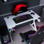 Huzaro Hero 2.3 RGB Gaming Desk white - Image 6