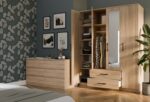 Four Door Wardrobe Romana 160 Son with Mirror Son 160x52x205cm - Image 6
