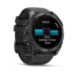 Garmin Fenix 8 Stainless Steel 51mm Waterproof Smartwatch with Heart Rate Monitor (Slate Grey With Black Silicone Band) - Image 8