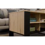 MODERN 4P ARTISAN COFFEE TABLE WITH BLACK LEGS - Image 5