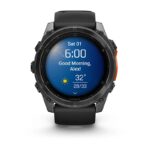 Garmin Fenix 8 Stainless Steel 51mm Waterproof Smartwatch with Heart Rate Monitor (Slate Grey With Black Silicone Band) - Image 7